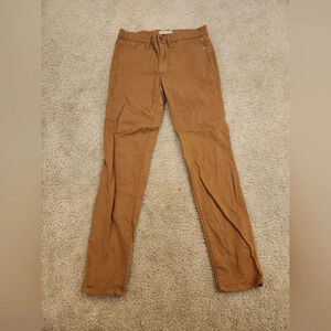 Womens Mustard Brown Madewell High Rise Skinny Jeans Size 29 #D106